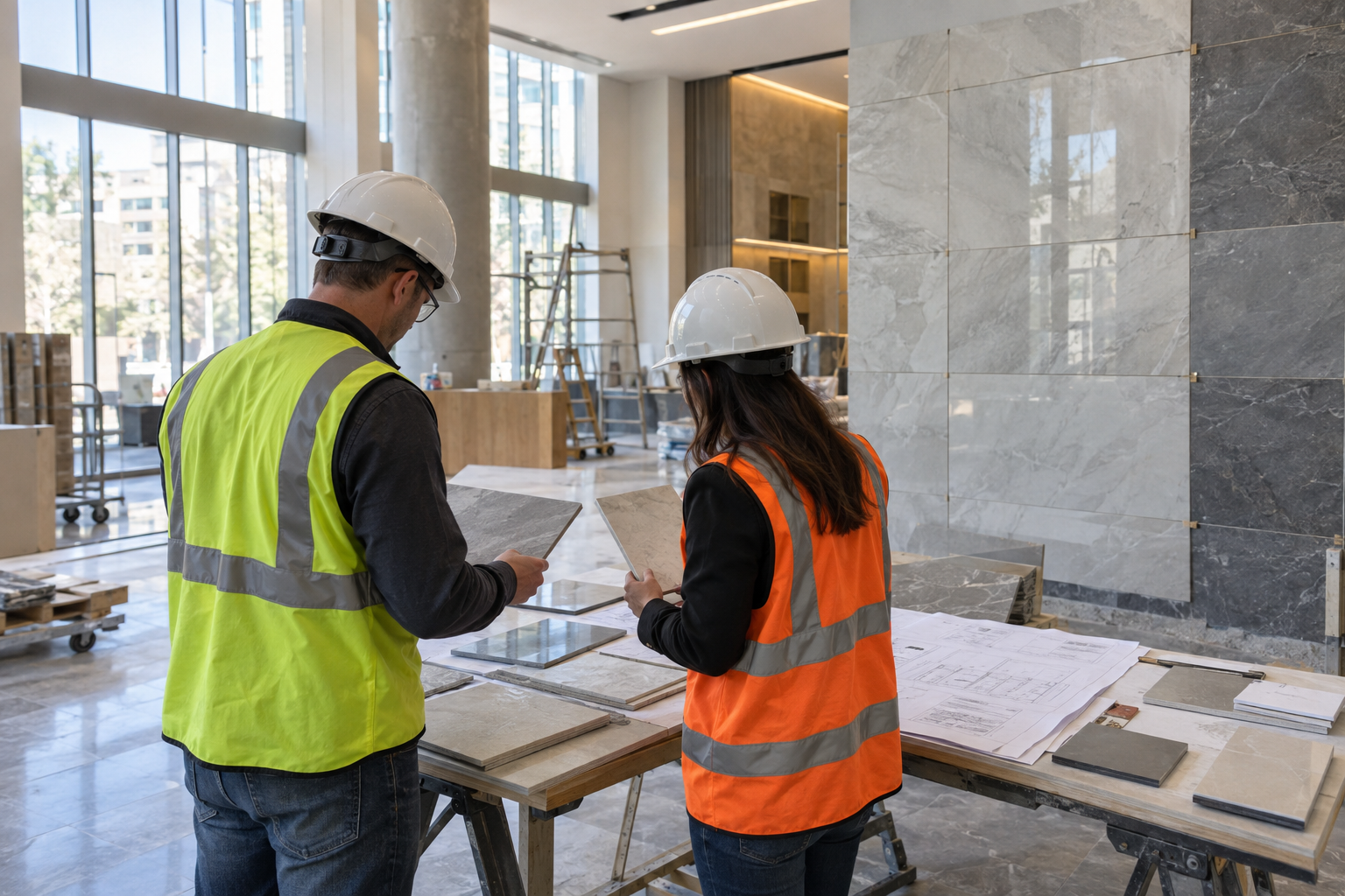 ceramic tiles manufacturer project sample approval review