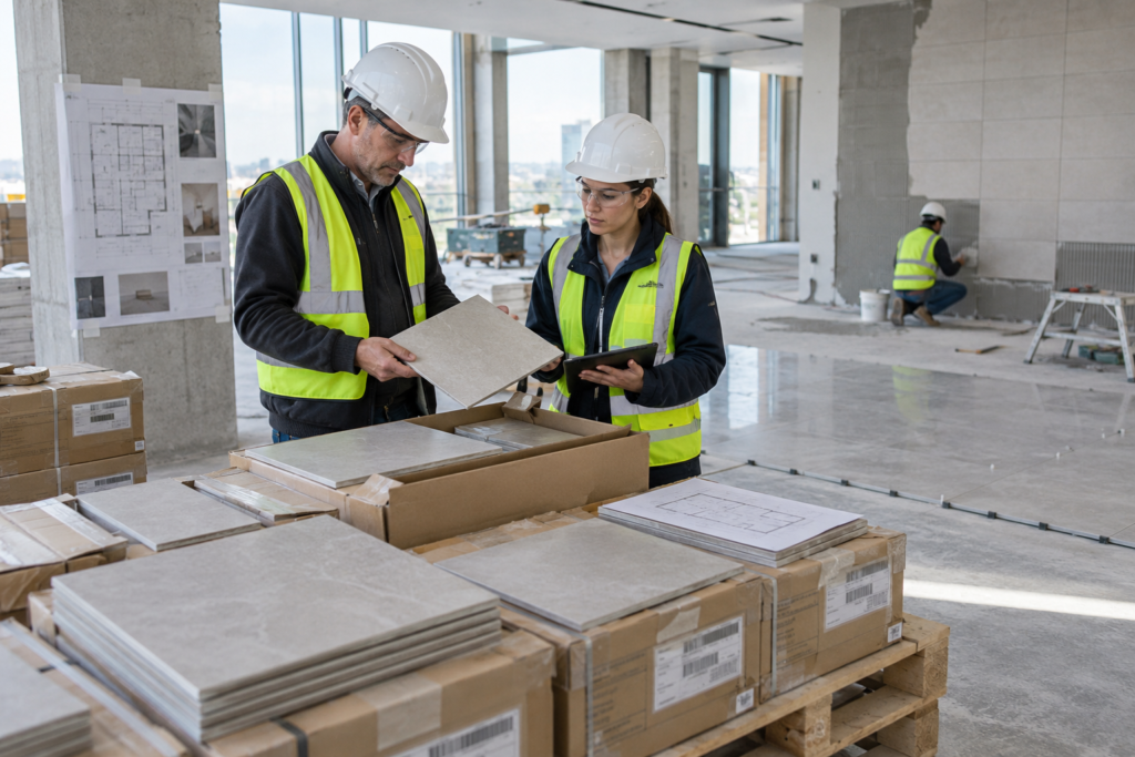ceramic tile batch verification by installation zone