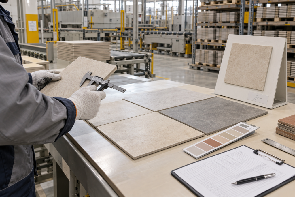 ceramic tiles manufacturer approved sample production inspection
